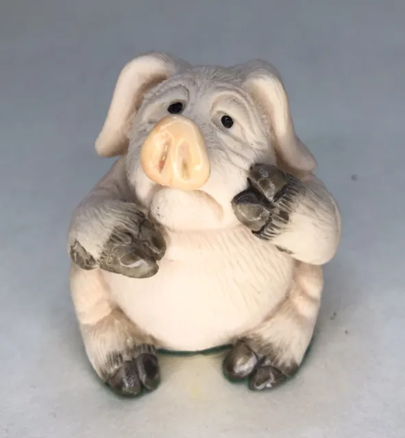 Piggin PIGGIN POORLY 1993 Ornament David Corbridge figure pig