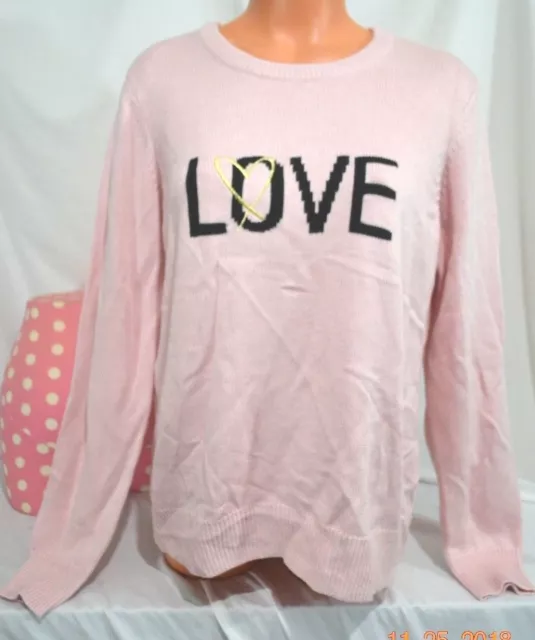 Victorias Secret COZY SOFT ANGEL CASHMERE Kiss LOVE DOLLHOUSE PINK Sweater NWT S