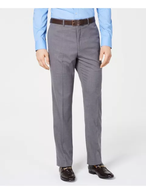 VINCE CAMUTO Mens Gray Flat Front Slim Fit  Stretch Suit Separate Pants 36W/ 34L