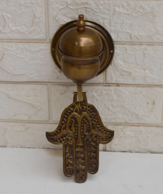 Moroccan Door Knocker, Hand of Fatima Brass Door Knocker Handle Hamsa Khamsa