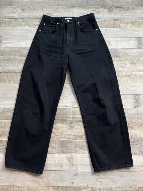 Hollister Ultra High Rise Mom Jeans 3 Reg Waist 26 Length 27 Black  Distressed
