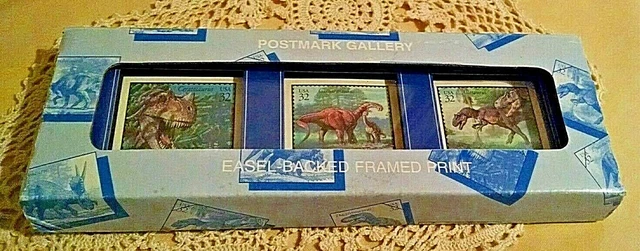 Dinosaur Stamp Framed Print May 1997 Usps Hallmark Ensemble World Of Dinosaurs.