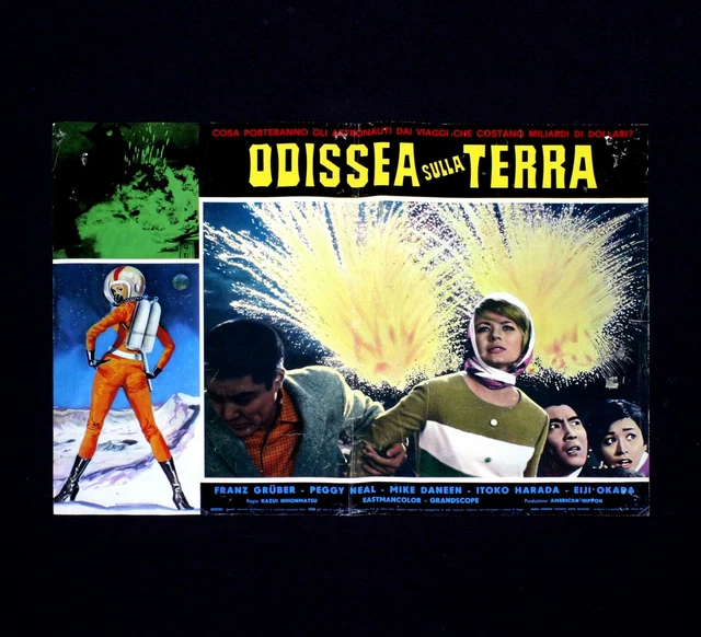 ODISSEA SULLA TERRA fotobusta poster Uchū daikaijū Girara Scifi Kaiju