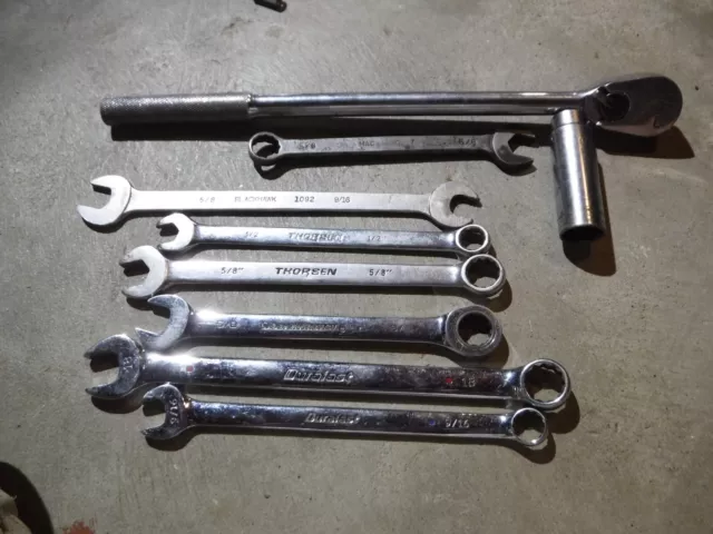 MAC Tools 1/2" Drive VR15 Ratchet, 13/16" Socket, Wrench + 6 Other Wrenches