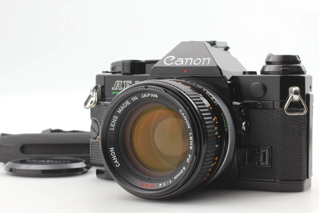 NEAR MINT W/STRAP] Canon AE-1 Program Black camera New FD