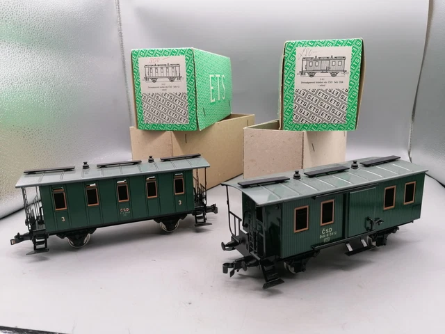 ETS : 501 + 301 / Packwagen / Personenwagen / Waggon , Spur 0 im OK , Topzustand