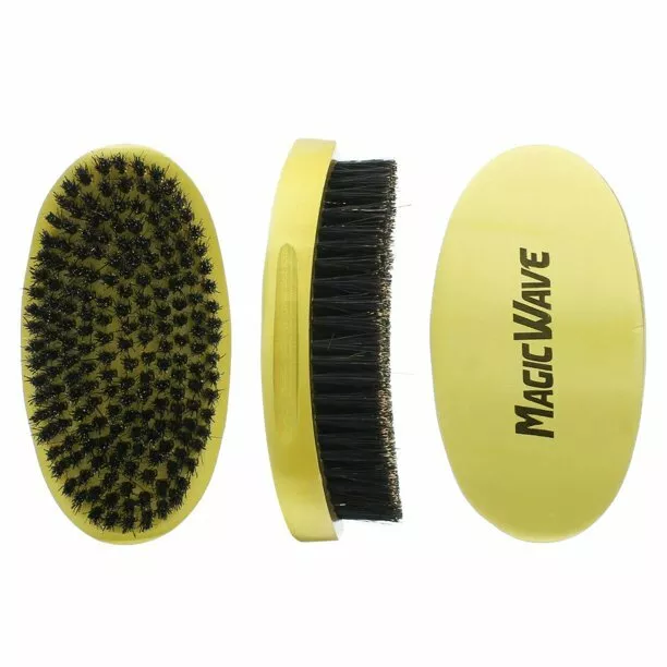 Magic Wave Curved Palm Brush Premium Boar Bristles Premium Quality WBR003AS NEW