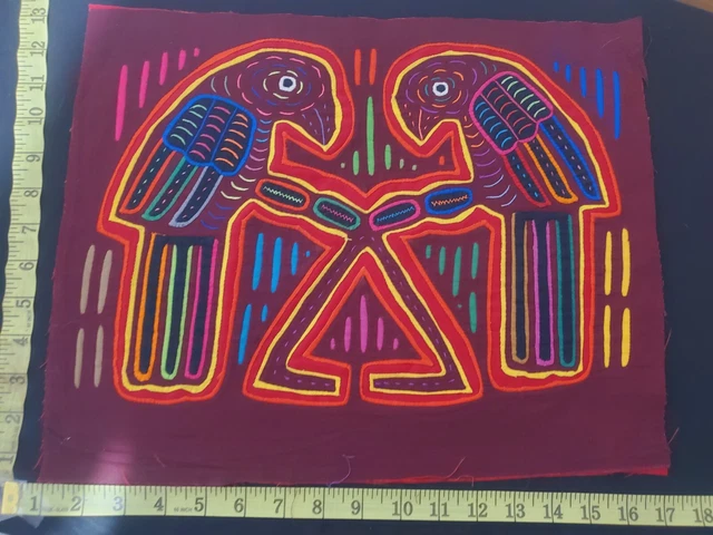 Panama Kuna Mola Folk Art Reverse Applique Embroidery Quilted 1915