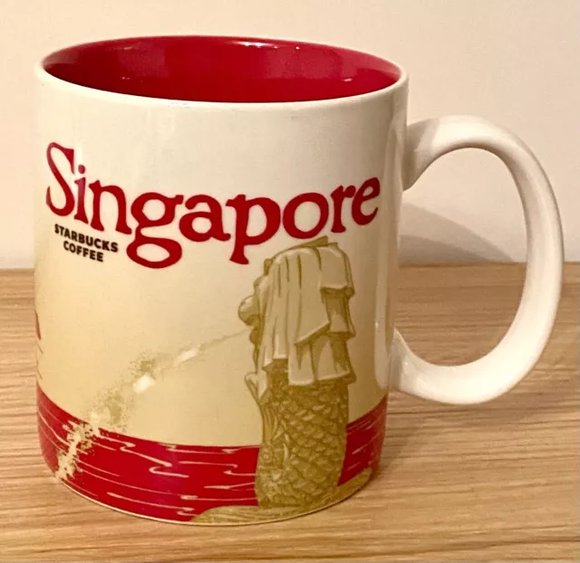 Starbucks SINGAPORE Red Mug 16 oz GLOBAL CITY ICON Collector Series Cup