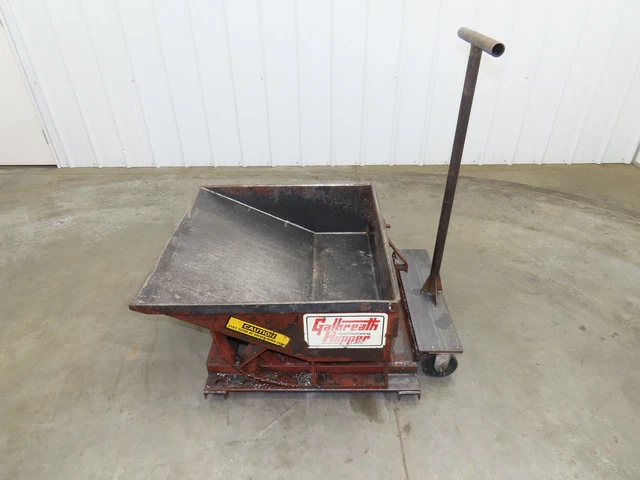 Galbreath H-125 Self Dumping Hopper 1/8 Yard 3/16" 7 Gage 1500lbs Dolly Wheels