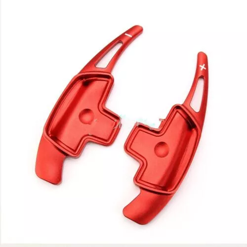 Red Interior Steering Wheel Paddle Shifter Extension Trims For Mercedes Benz