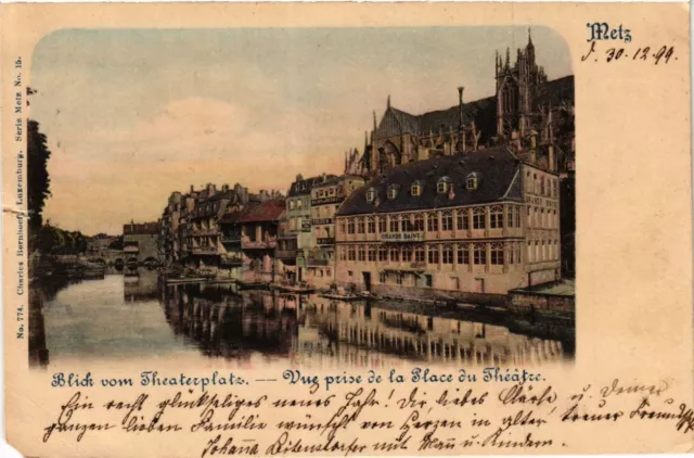 CPA AK METZ - Blck vom Theaterplatz - Vue prise de la Place du Theatre (454459)