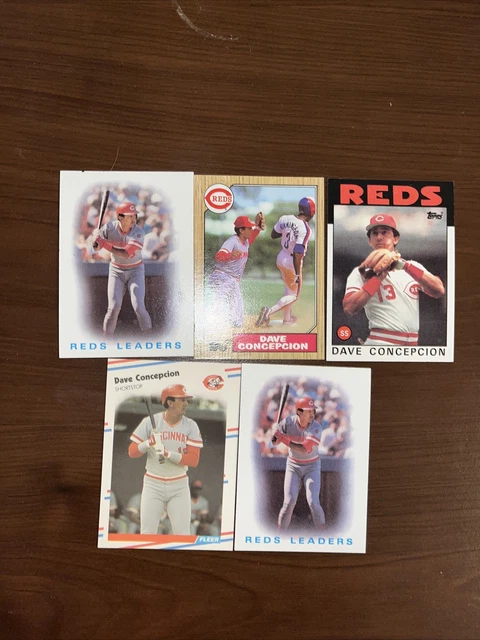 Dave Concepcion Lot of 5 Reds 4 Different Cards Base
