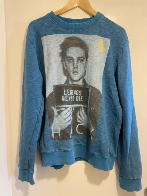 Rare Elvis Sweatshirt By Hack Size L.