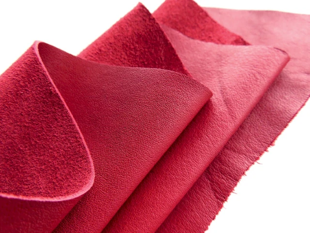 Lederhaut ROT Vintage 135x75 1,0mm Oberleder Blankleder Fell LARP Rind Rüstung