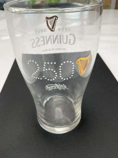 Guinness Glass, 250 Arthur Guinness Half Pint Glass, Commemorative Guinness