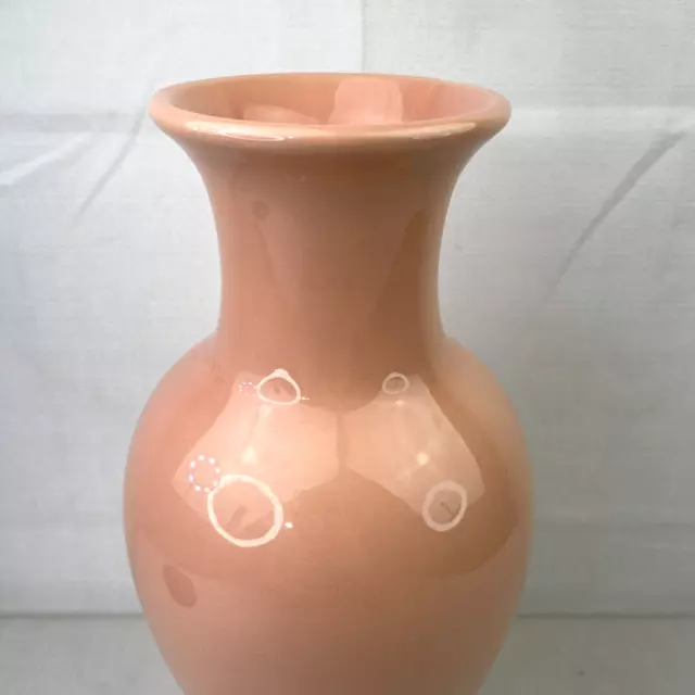 Vintage ROYAL HAEGER Art Pottery Vase Salmon Pink 13" Art Deco Elegant Style USA 2