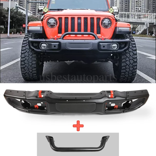 STEEL FRONT BUMPER For Jeep Wrangler JL10th Anniversary Style W/ Grill