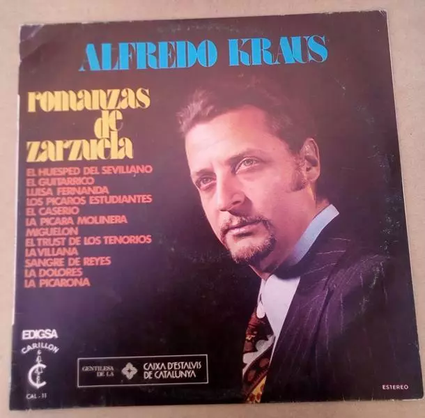 Alfredo Kraus ‎Romanzas De Zarzuela vinilo 12"