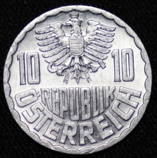AUSTRIA ~ 1977 ~ 10 Groschen ~ Quality World Coin ☘️ W-#172 ☘️ 2