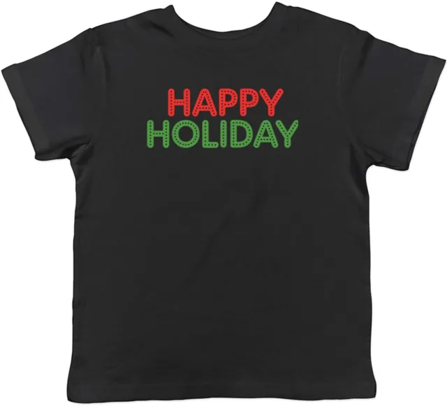 T-shirt Happy Holidays Christmas bambini bambini ragazzi ragazze regalo