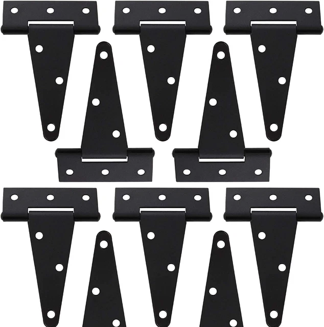 T Strap Shed Heavy Duty Hinge Door Barn Gate Black Wrought Hardware Iron NEW