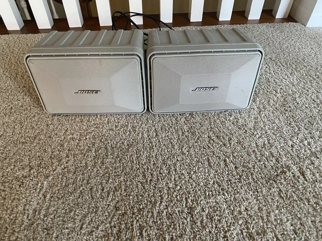 Vintage BOSE RoomMate Powered Stereo Bookshelf SPEAKER Set w/ Power Cord