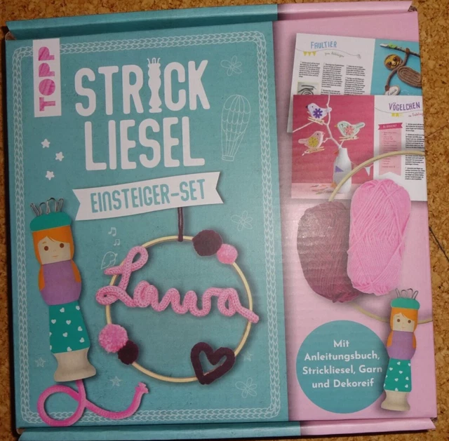 Topp Strickliesl Set mit Wolle und Material Strickpackung
