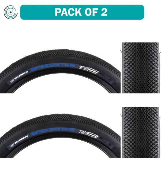 Pack of 2 Vee Tire & Rubber Speedster 26x3.5 Clincher Fold TPI 20 Black/Black