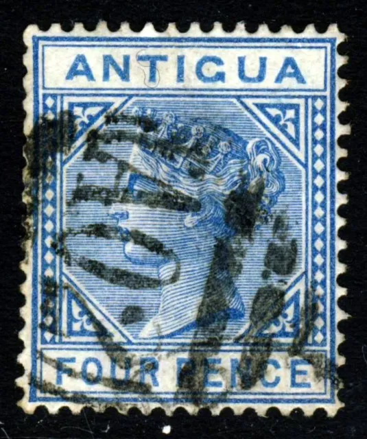 ANTIGUA Queen Victoria 1882 Four Pence Blue Wmk Crown CA Perf. 14 SG 23 VFU