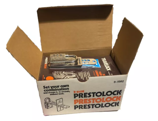 A box of 6 Packets Of Locks by Prestolock