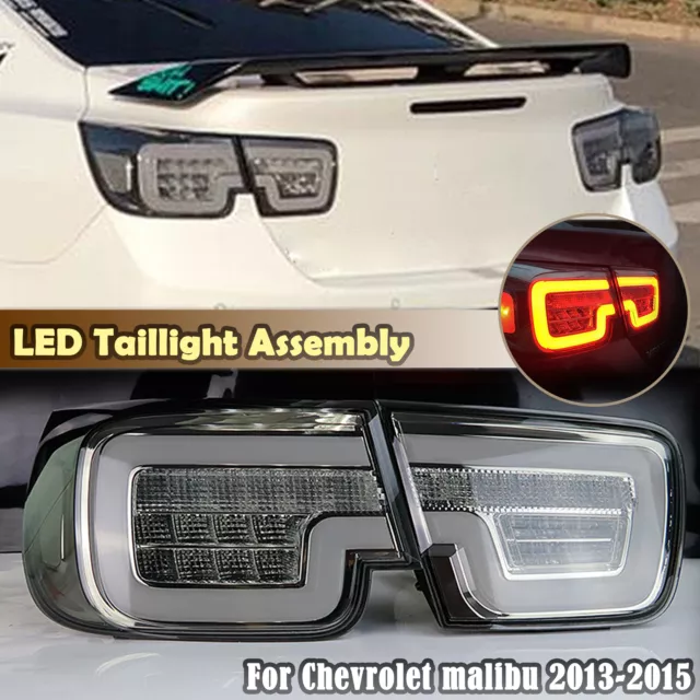 For Chevrolet Malibu LED Rear Lamp Assembly Tail Light 2013-15 2014 Black Smoke