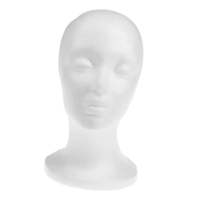 Fashion Model Head Hat Glasses Display Stand Female Mannequin Foam