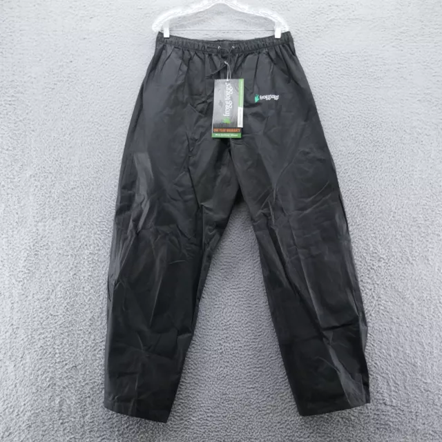 Frogg Toggs Mens Pro Action Rain Pants Large Black Waterproof Adjustable NEW