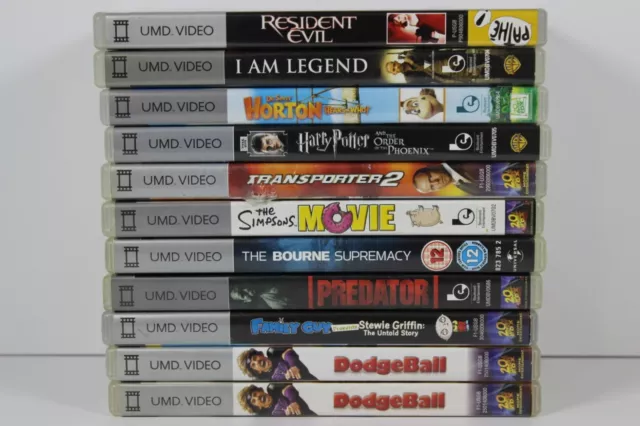 11 x PSP UMD Film Bundle Joblot Resident Evil Predator Simpsons Harry Potter