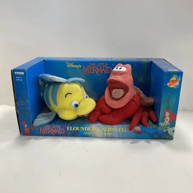 DISNEY TYCO THE Little Mermaid Flounder & Sebastian Ariel's Best