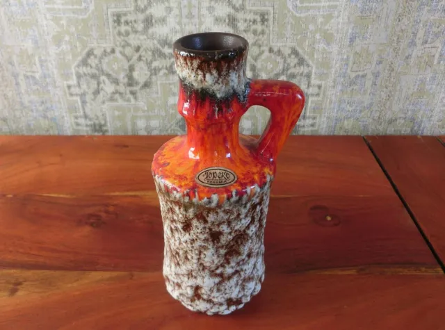 Jopeko Keramik Vase Krug  Fat Lava Midcentury