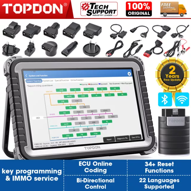TOPDON Phoenix Plus Profi Appareil de diagnostic OBD2 professionnel Codage ECU