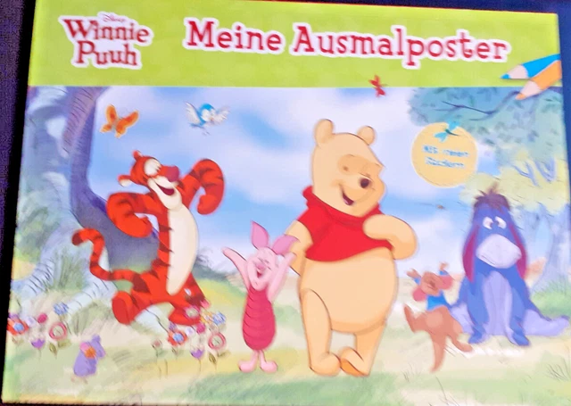 Meine Ausmalposter Winnie Puuh von Disney mit vielen Stickern, neuwertig