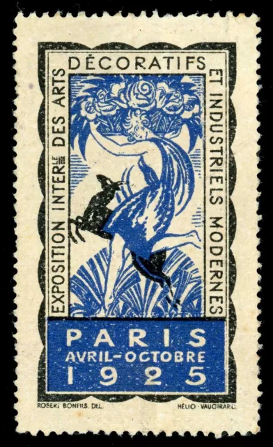 France Poster Stamp - 1925, Paris Exp. Int'l. des Arts Decoratifs - Bonfils  (l)