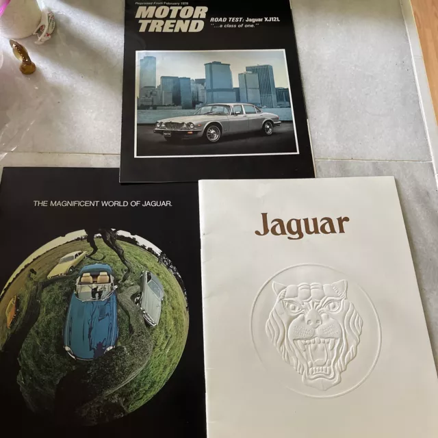 1978 Jaguar 24pg Catalog Brochure & 1974 Magnificant World of Jaguar & More Lot