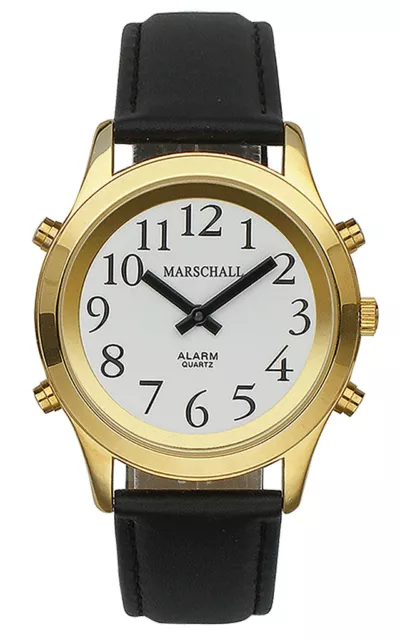 Marschall ♂ Talking Reloj > Reloj de Hombre Ø 39mm Función Despertador de Cuero