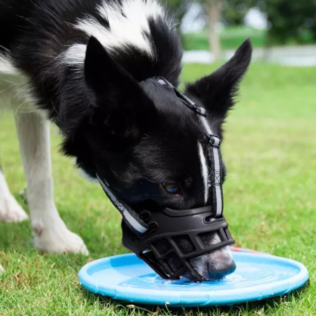 Mit reflektieren dem Streifen Hunde mundschutz Einstellbare Hunde maulkorb