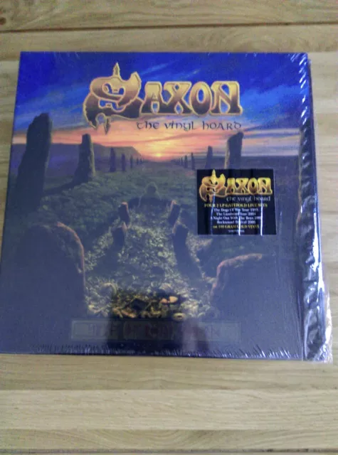 ..Saxon The Vinyl Hoard..... (Record, 2016) New condition with signed Biff print