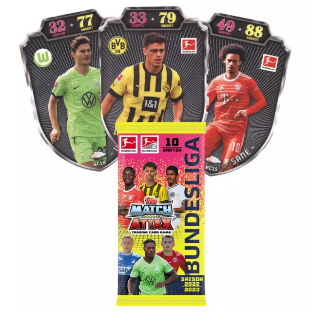 Topps Match Attax Bundesliga 2022 2023 Cards Chrome Shield + Limitierte Karten