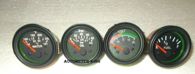 2" / 52mm Electrical Oil Pressure Bar  Temperature   Volt  Fuel Gauge -Black