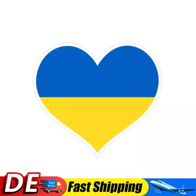 Heart Shape Ukrainian Flag Car Stickers Ukraine Auto Window Decal (1pc) Hot