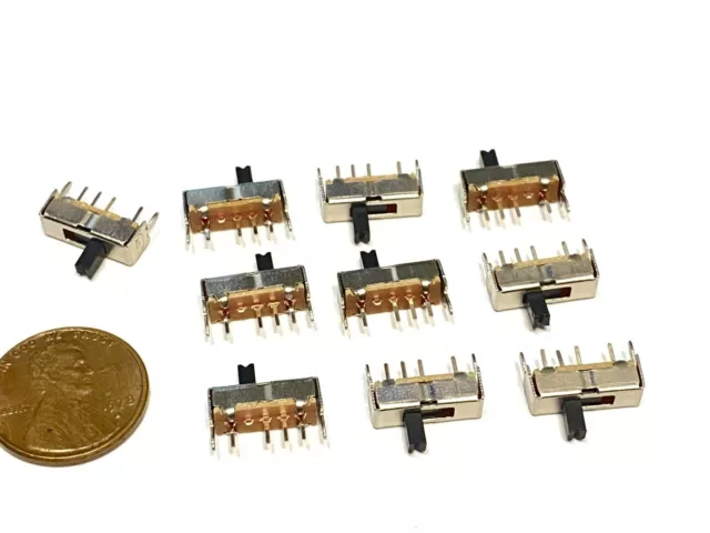 10 pieces SK13D07VG4 4pin Mini micro small tiny Slide Switch PCB on off 1P3T B5