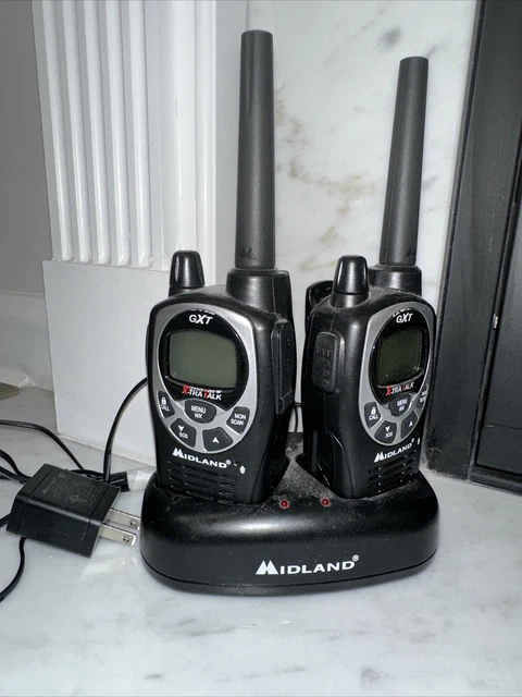TALKIE WALKIES 56KM MIDLAND GXT1000 5W 56KM + CHARGEUR + TRANSFORMATEUR 220V