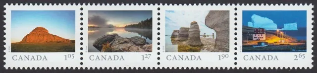 FAR AND WIDE = STRIP of 4 HIGH VALUE stamps from S/S MNH Canada 2019 #3138f-i